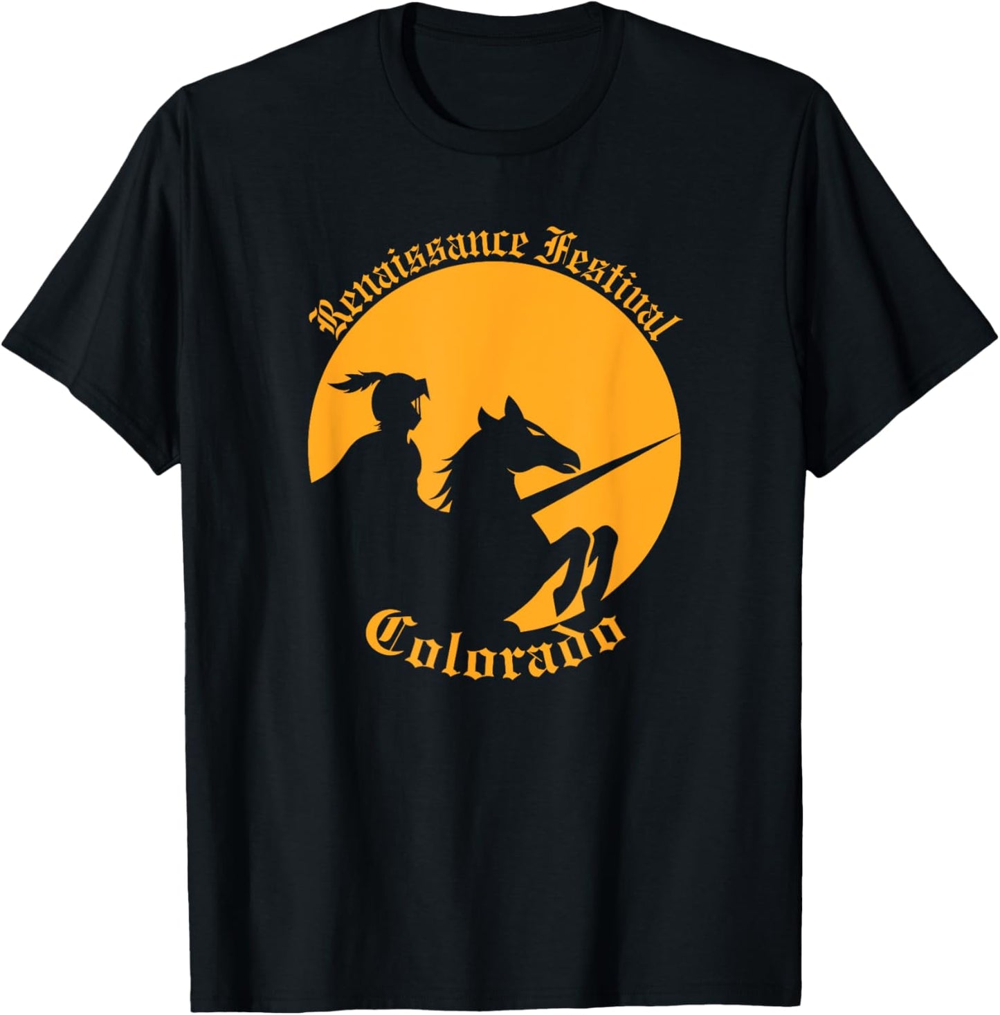 Renaissance Festival Colorado Knight & Horse T-Shirt - T-Shirt | Black