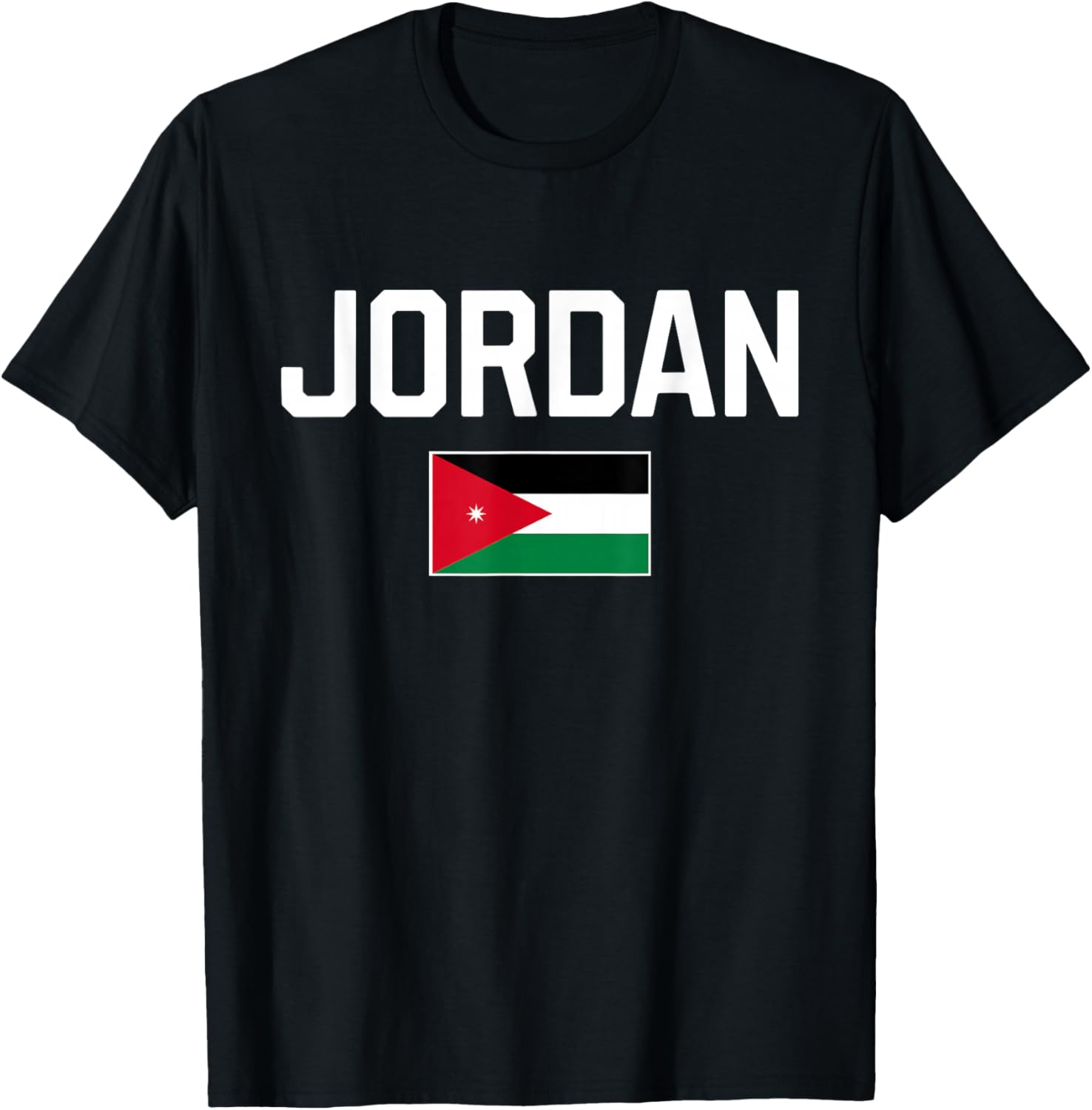 Jordanian Flag | Jordan Flag Women Kids Boys Girls T-Shirt - T-Shirt | Black