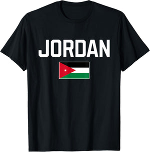 Jordanian Flag | Jordan Flag Women Kids Boys Girls T-Shirt - T-Shirt | Black