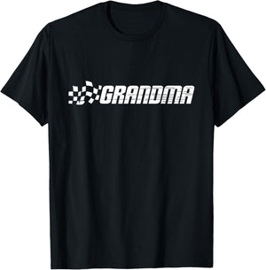 Racing Birthday Party Matching Family Car Pit Crew Grandma T-Shirt - T-Shirt | Black