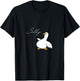 Funny Silly Goofy Goose Duck Meme Cute Animal Spooky Season T-Shirt - T-Shirt | Black