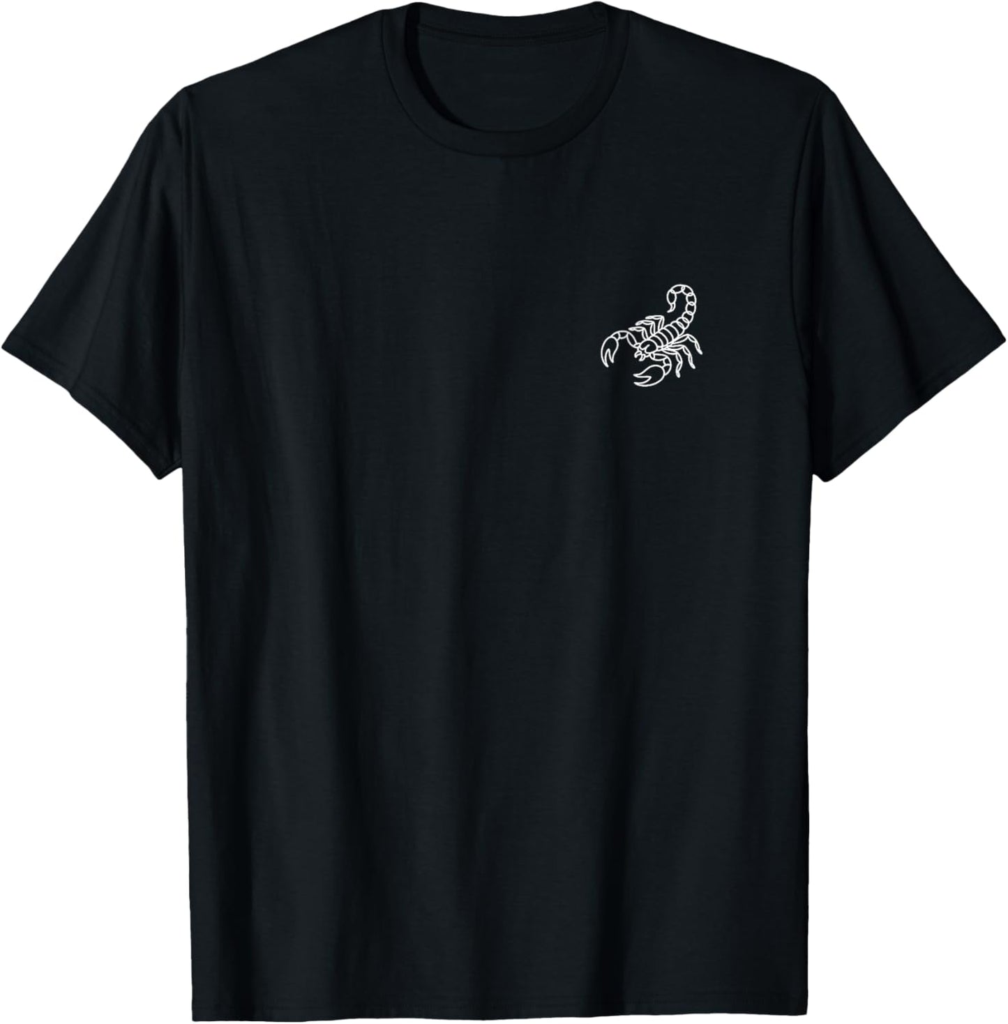 Scorpion Minimalist Badge Patch Line Art T-Shirt - T-Shirt | Black