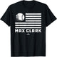Flag Stripes Max Clark Prospect Baseball Fan Gear T-Shirt - T-Shirt | Black