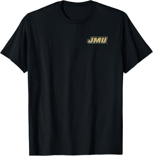 James Madison Dukes Front/Back JMU Mascot Purple T-Shirt - T-Shirt | Black