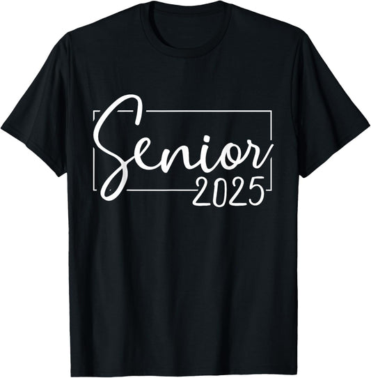 Senior 2025 college high school graduation year class of T-Shirt - T-Shirt | Black