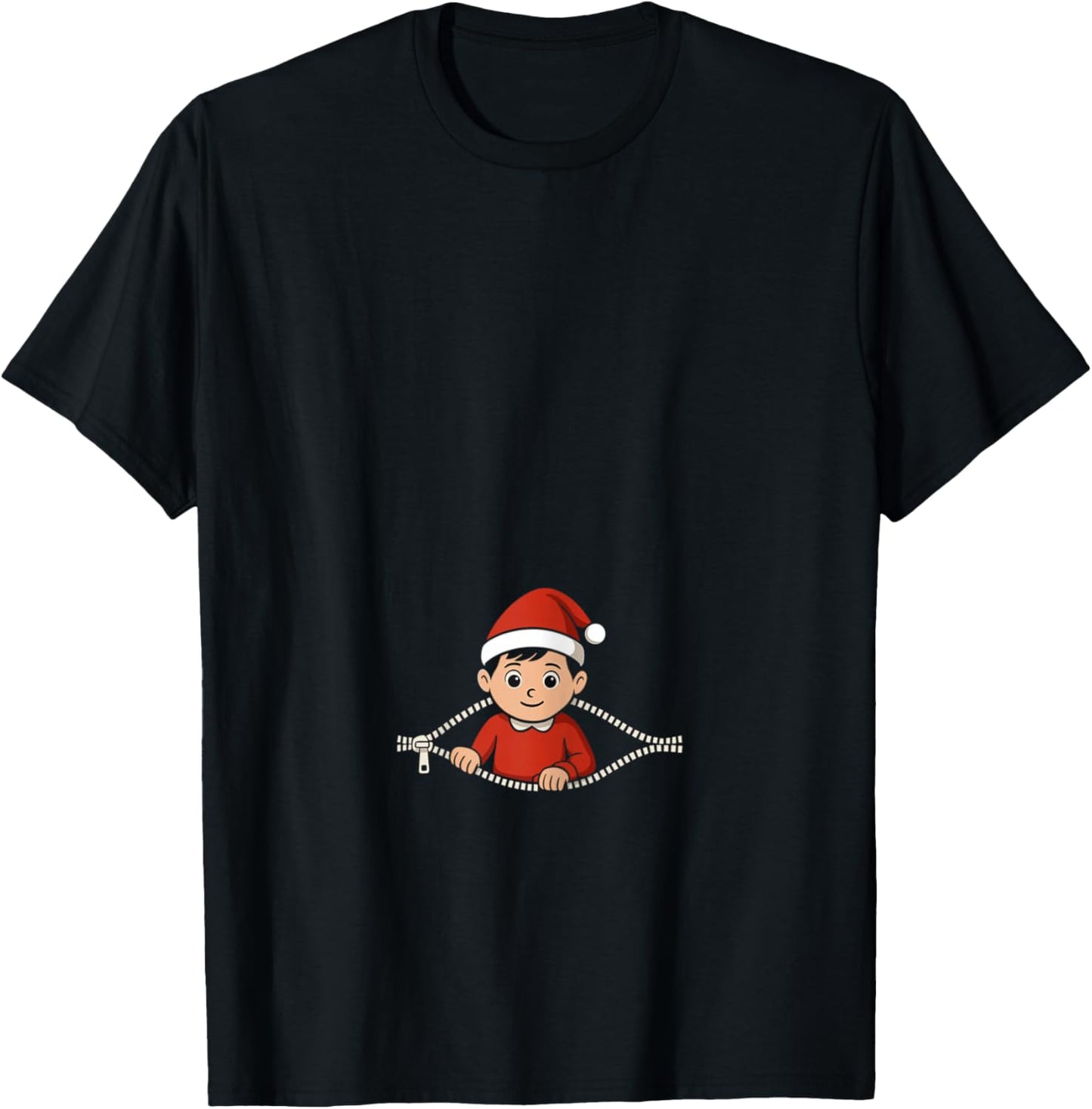 Pregnant Christmas Costume T-Shirt - T-Shirt | Black