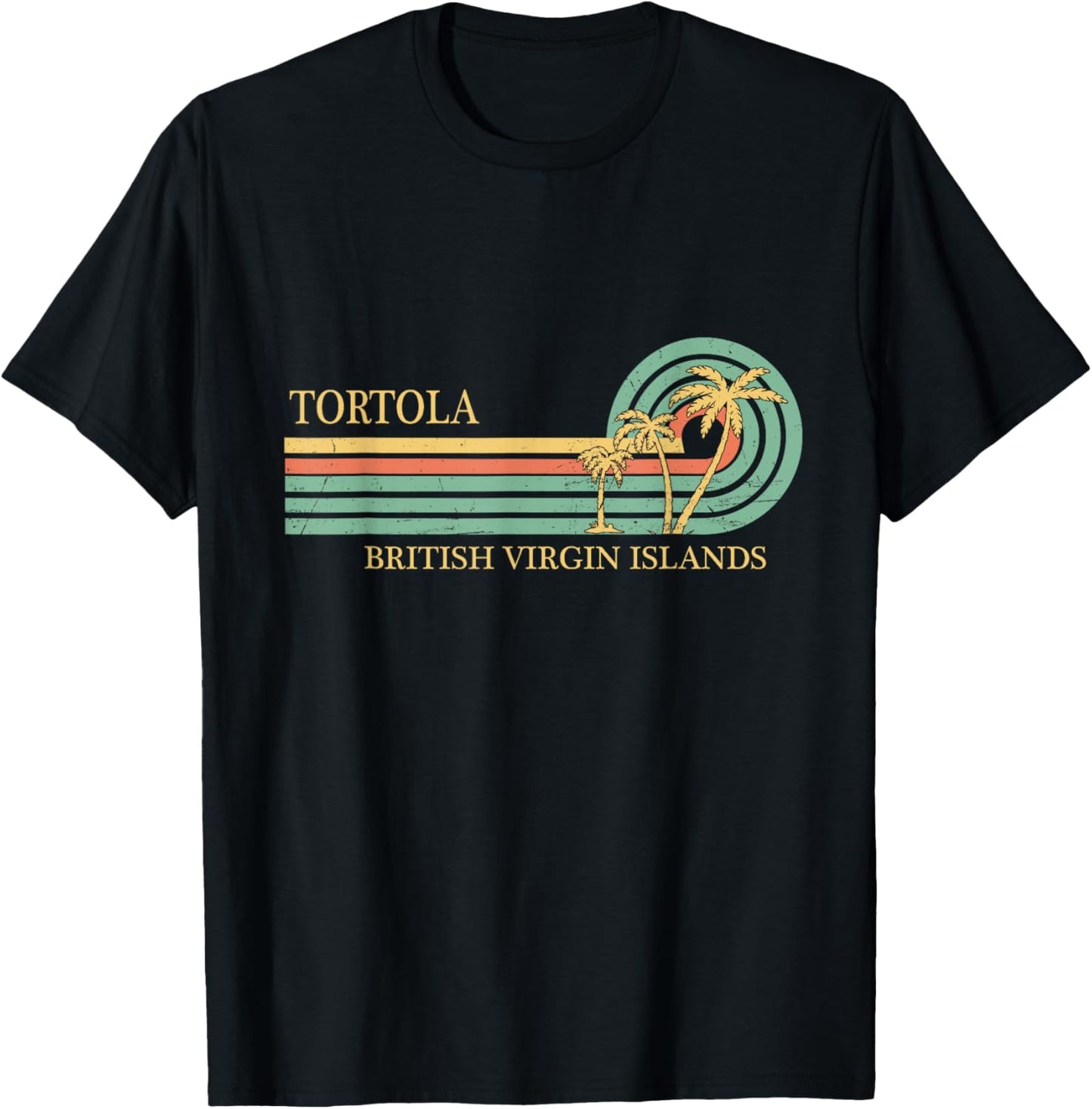 Tortola B.V.I British Virgin Islands Souvenir Vacation T-Shirt - T-Shirt | Black