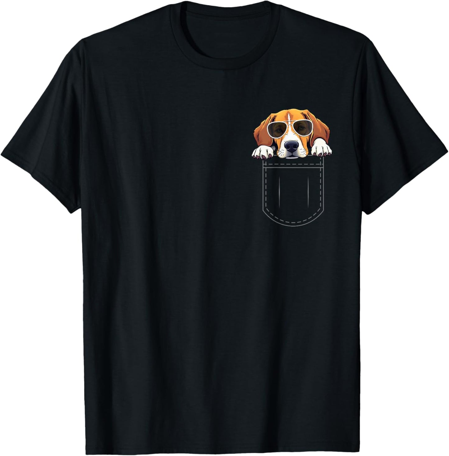 Beagle Dog In The Pocket T-Shirt - T-Shirt | Black