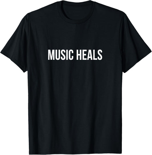 Music Heals T-Shirt - T-Shirt | Black