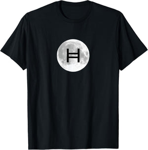 Hedera Hbar Moon Crypto T-Shirt - T-Shirt | Black
