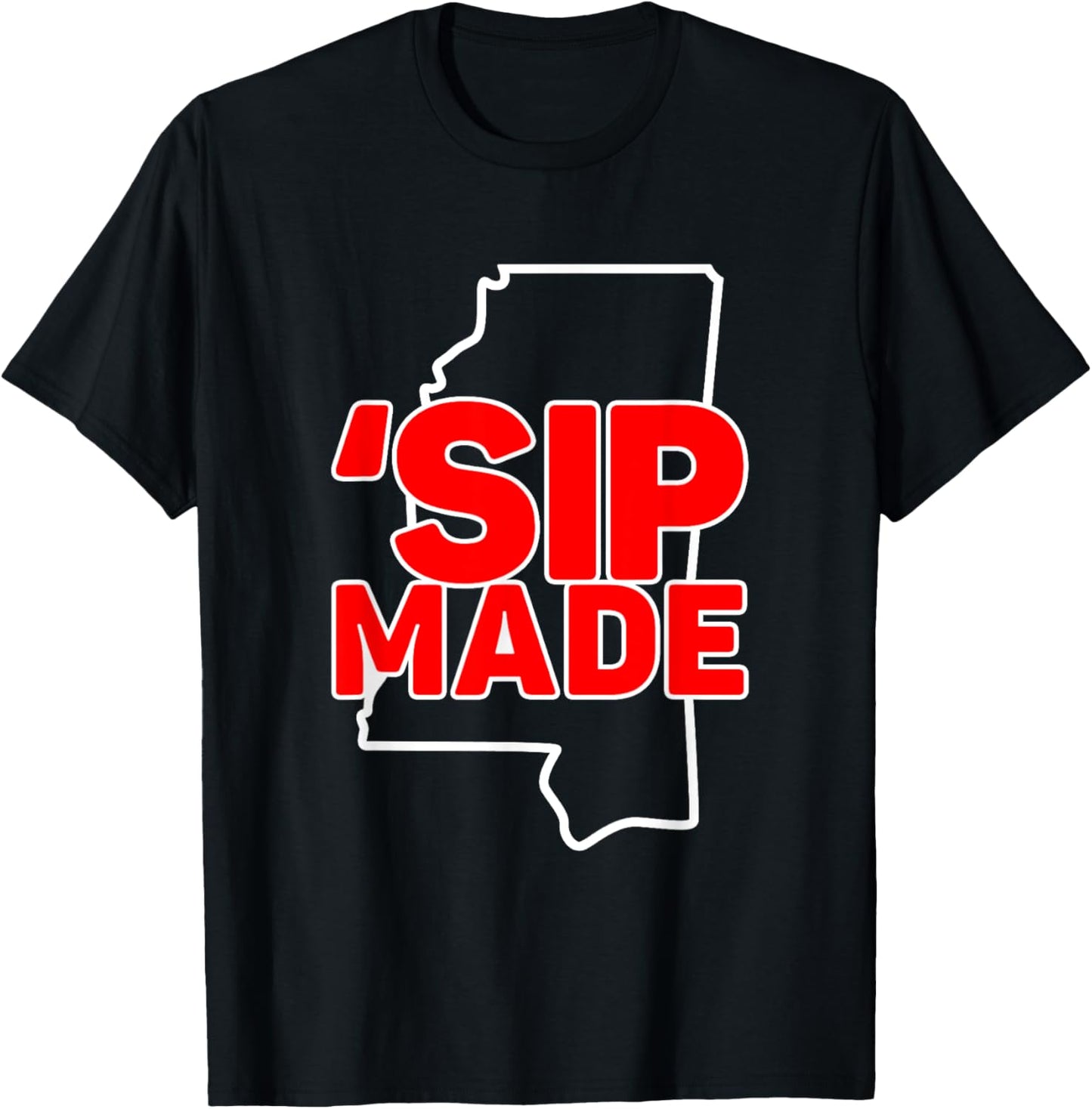 Sip Made Mississippi Pride Rugby Football T-Shirt - T-Shirt | Black
