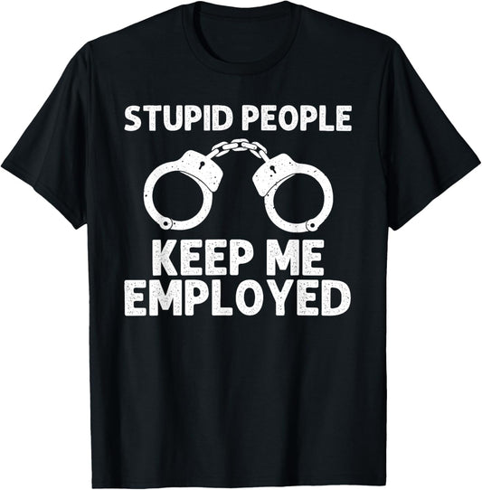 Funny Cop Design Women Police Officer Policeman Cop T-Shirt - T-Shirt | Black