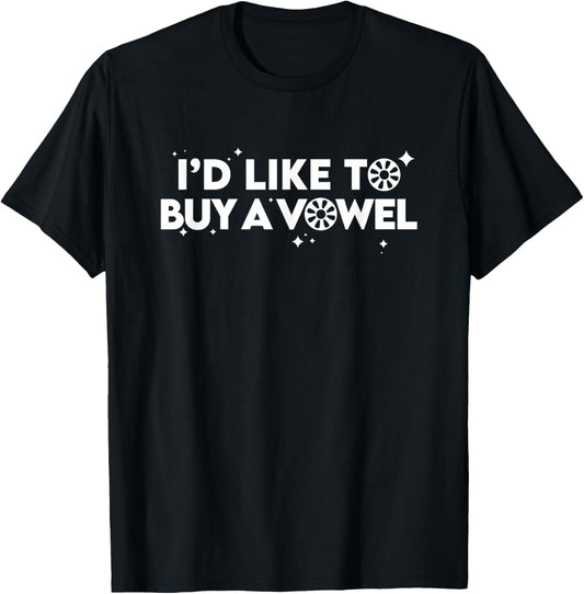 Wheel of Fortune I'd Like to Buy a Vowel T-Shirt - T-Shirt | Black