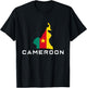 Cameroon Flag Patriotic African Men Women Kids Cameroonian T-Shirt - T-Shirt | Black