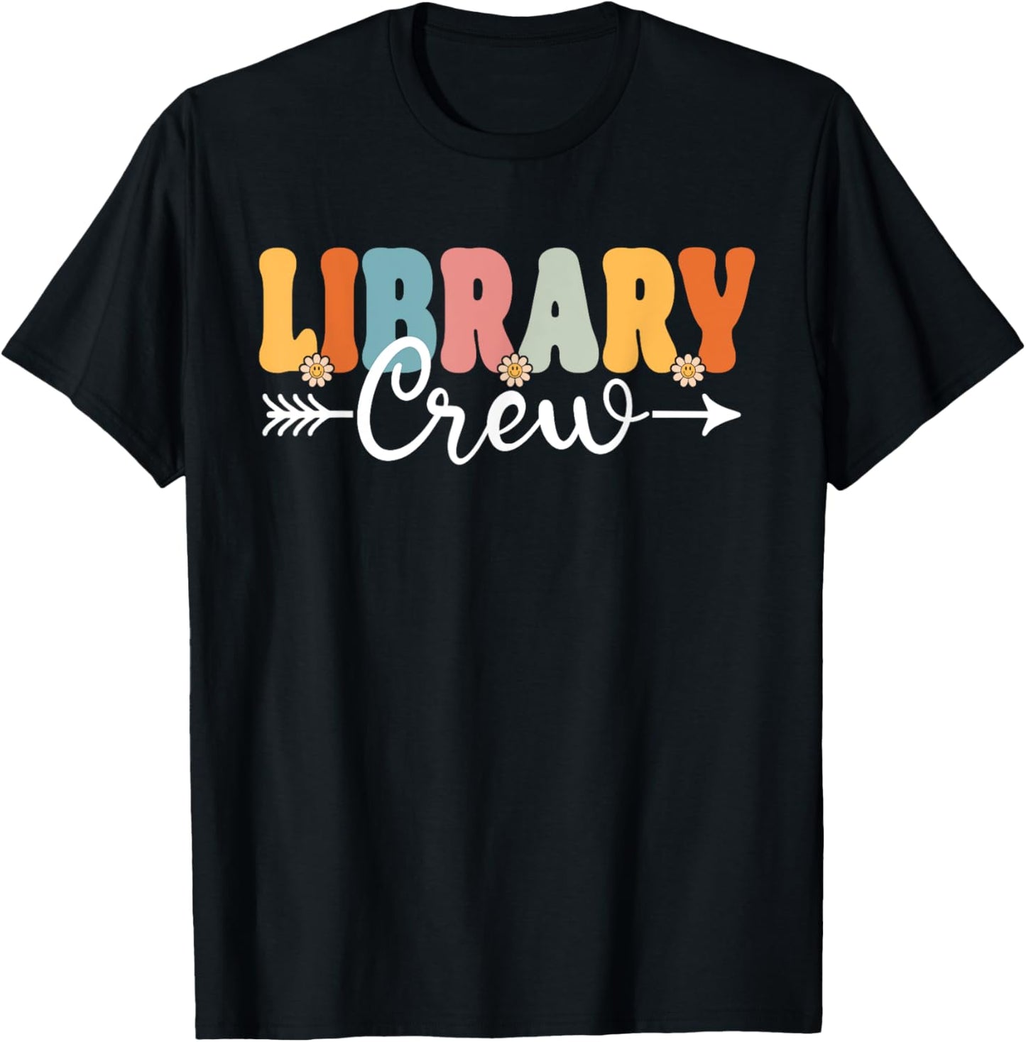 Library Crew Back To School Teachers Students T-Shirt - T-Shirt | Black