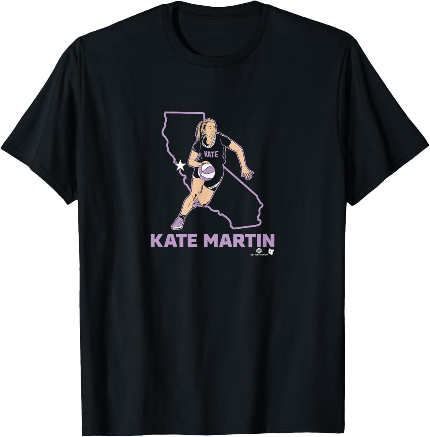 Kate Martin - State Star - Golden State Women's Basketball T-Shirt - T-Shirt | Black