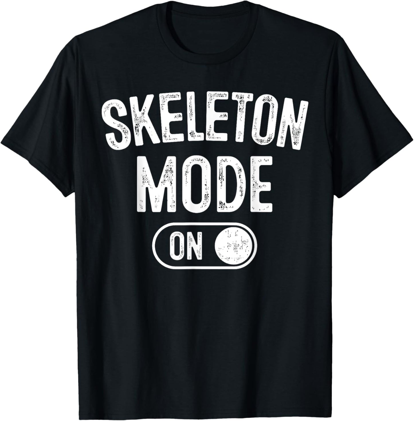 Skeleton Mode On Costume Funny Anatomy Gift Goth T-Shirt - T-Shirt | Black