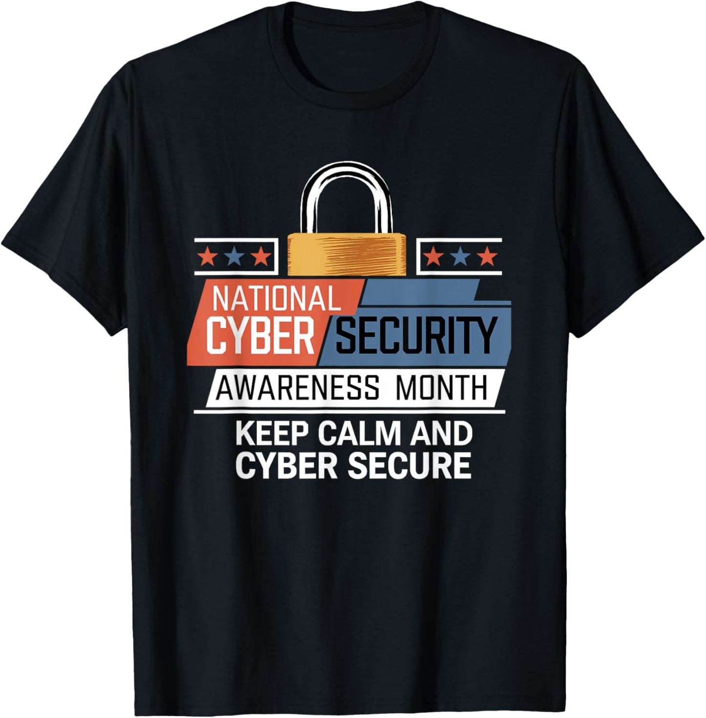National Cyber Security Awareness Month Tech Security Team T-Shirt - T-Shirt | Black