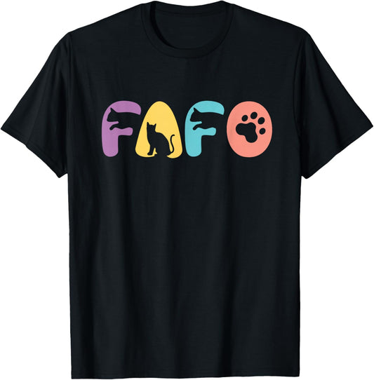 FAFO Cute Cats T-Shirt - T-Shirt | Black