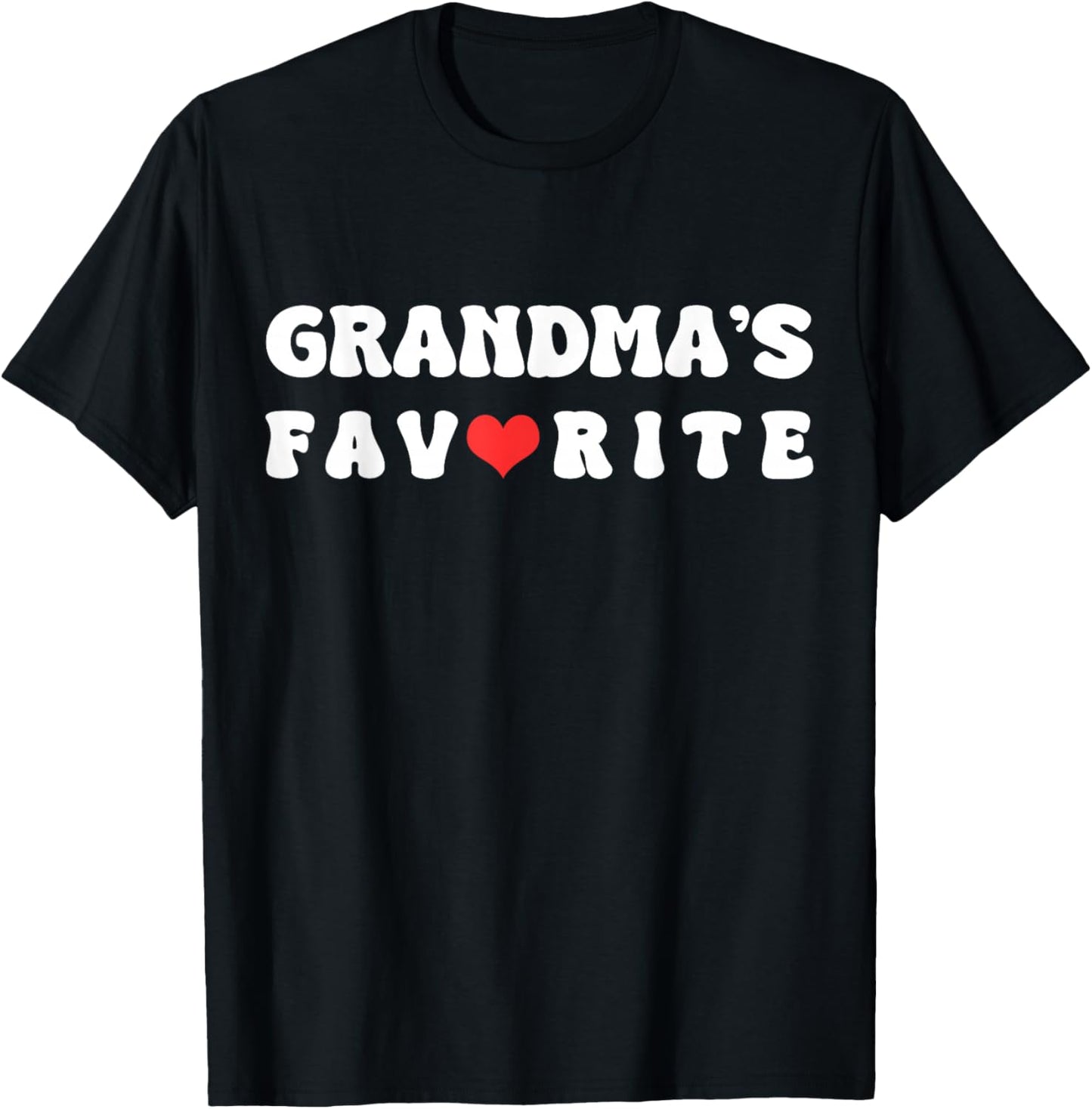 Grandma's Favorite Shirt for Grandson or Granddaughter T-Shirt - T-Shirt | Black