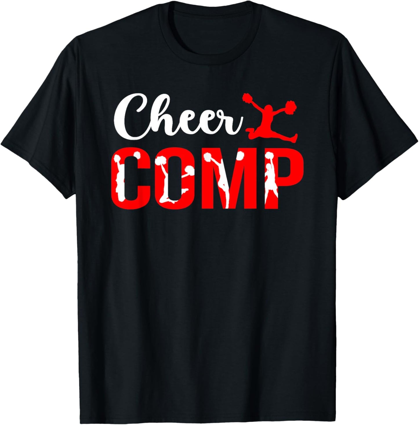 Cheer Comp Day Cheerleader Competition Day Cheerleading T-Shirt - T-Shirt | Black