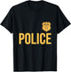 Police Officer Police Badge Halloween Costume Kids Adults T-Shirt - T-Shirt | Black