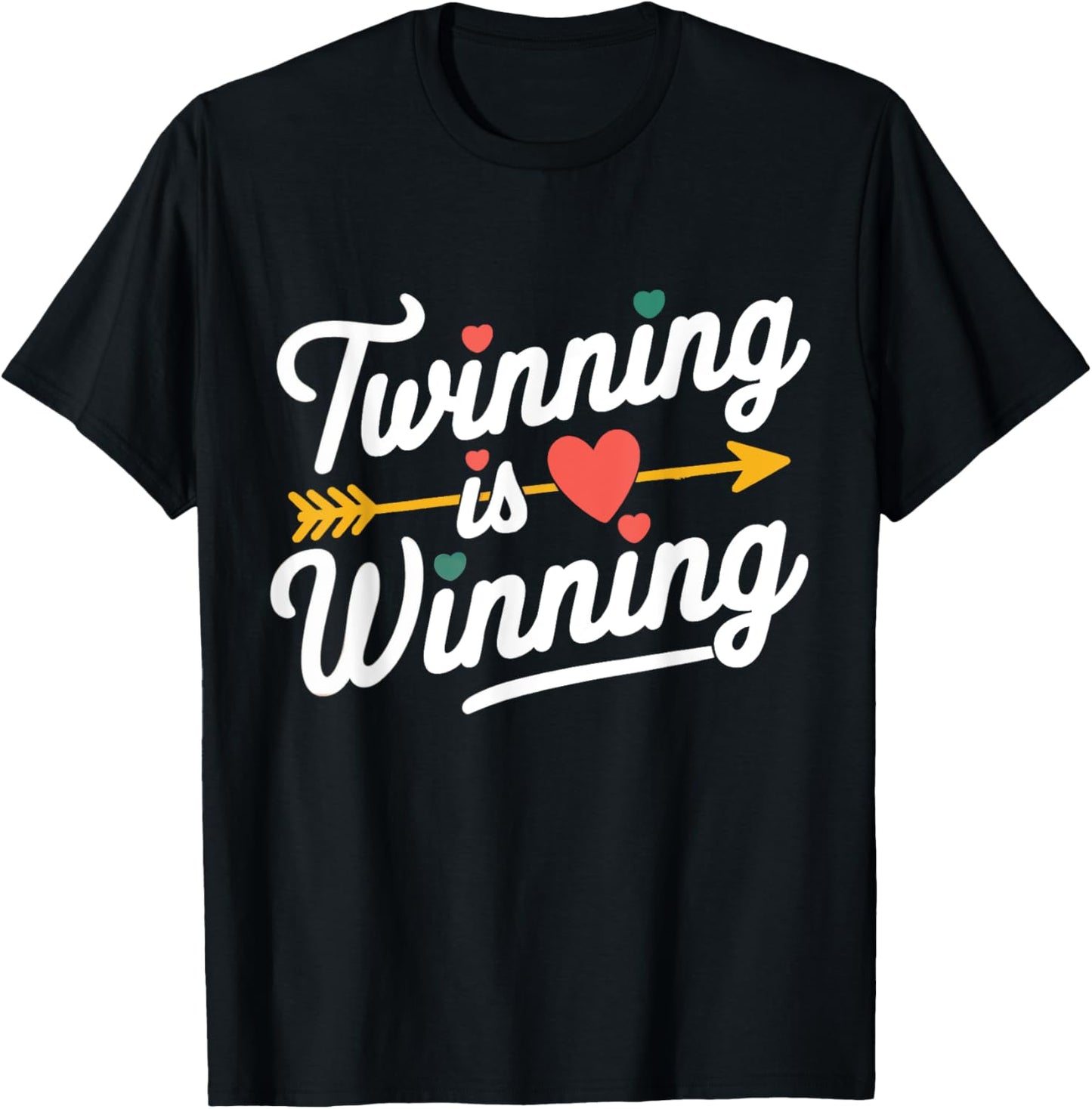 Twin Spirit Week Kid Arrow Teacher Squad Twinning is Winning T-Shirt - T-Shirt | Black