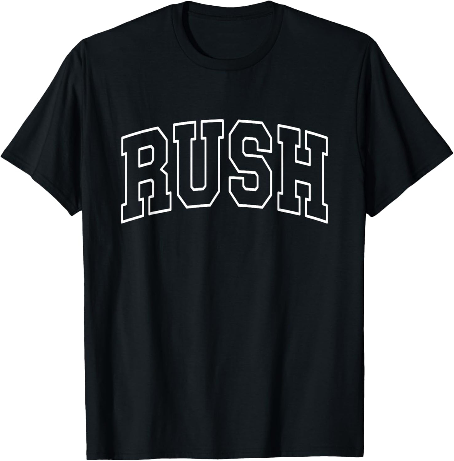 Rush Varsity College University School Campus T-Shirt - T-Shirt | Black
