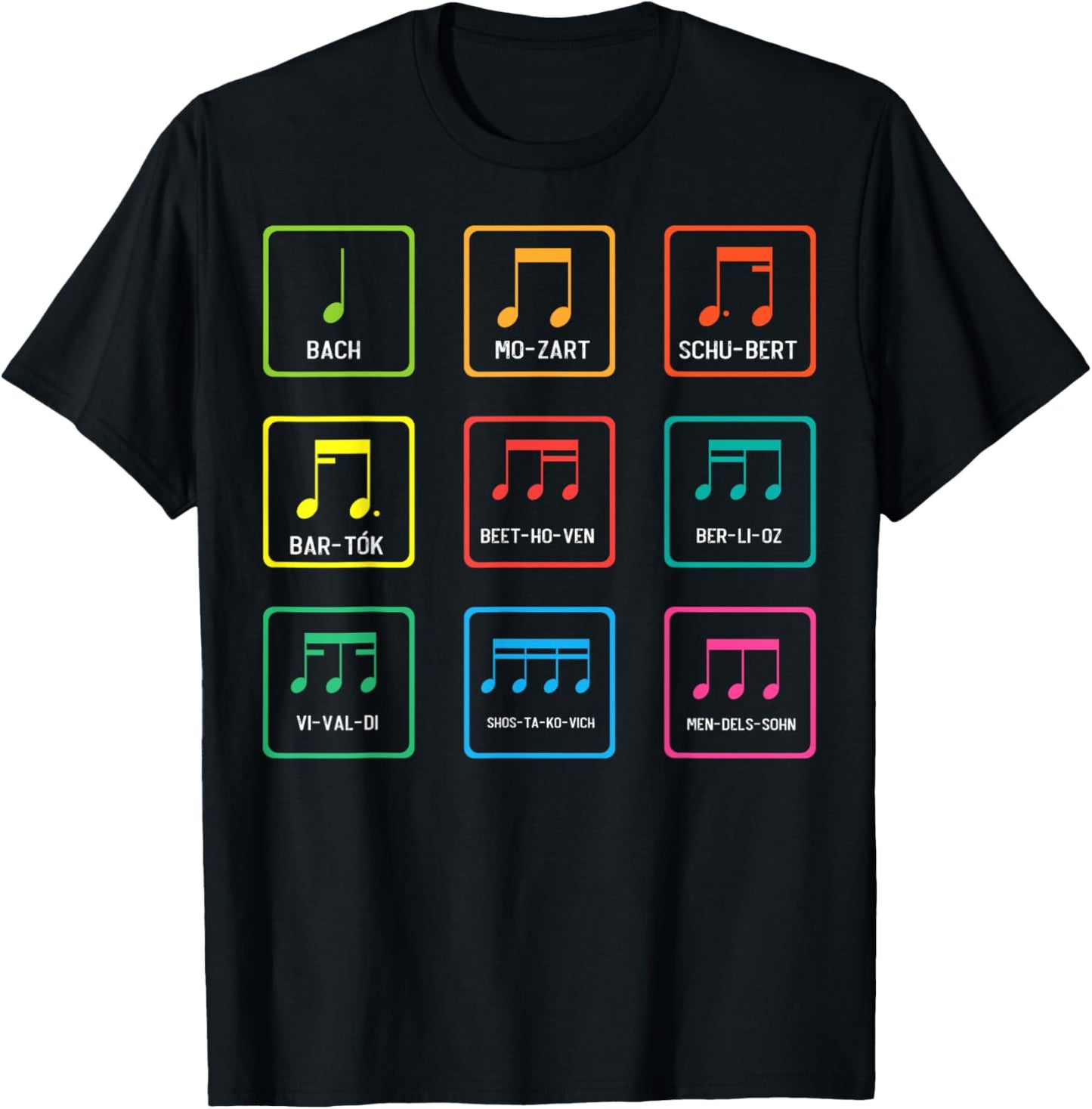 Classic Composers Classical Music - Classical Musician T-Shirt - T-Shirt | Black