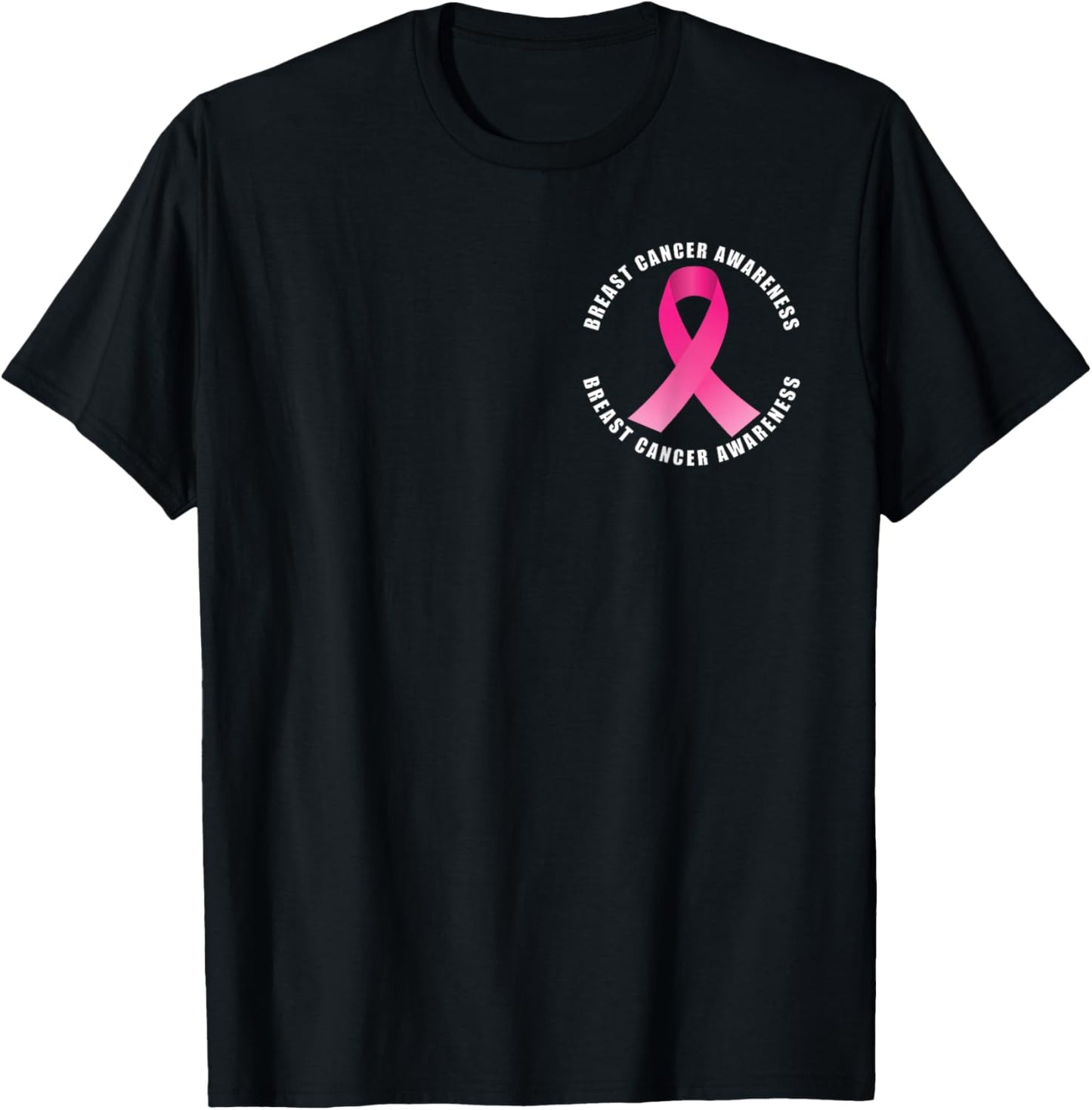 Breast Cancer Awareness Pink Ribbon Support Squad Cancer T-Shirt - T-Shirt | Black