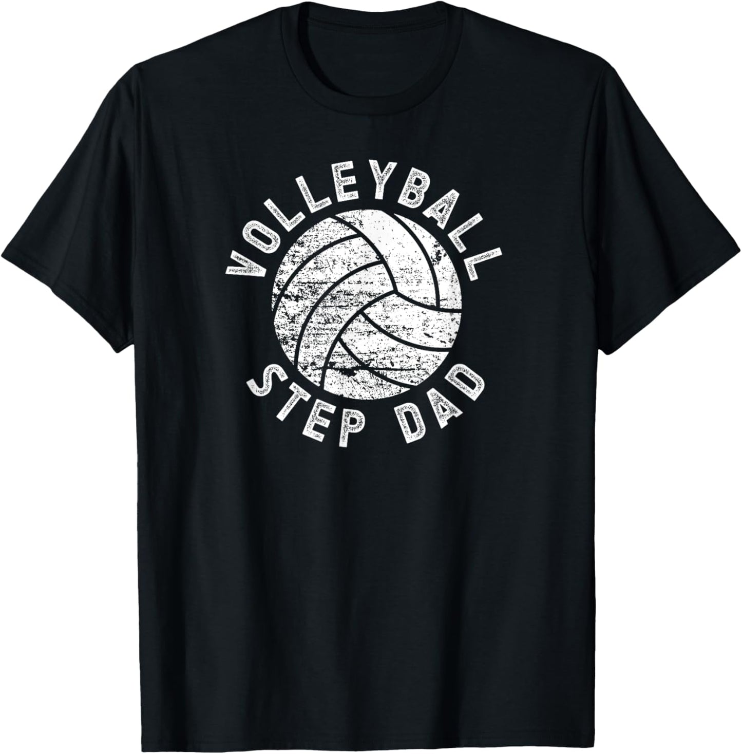 Volleyball Step-Dad Of A Volleyball Player Stepfather T-Shirt - T-Shirt | Black