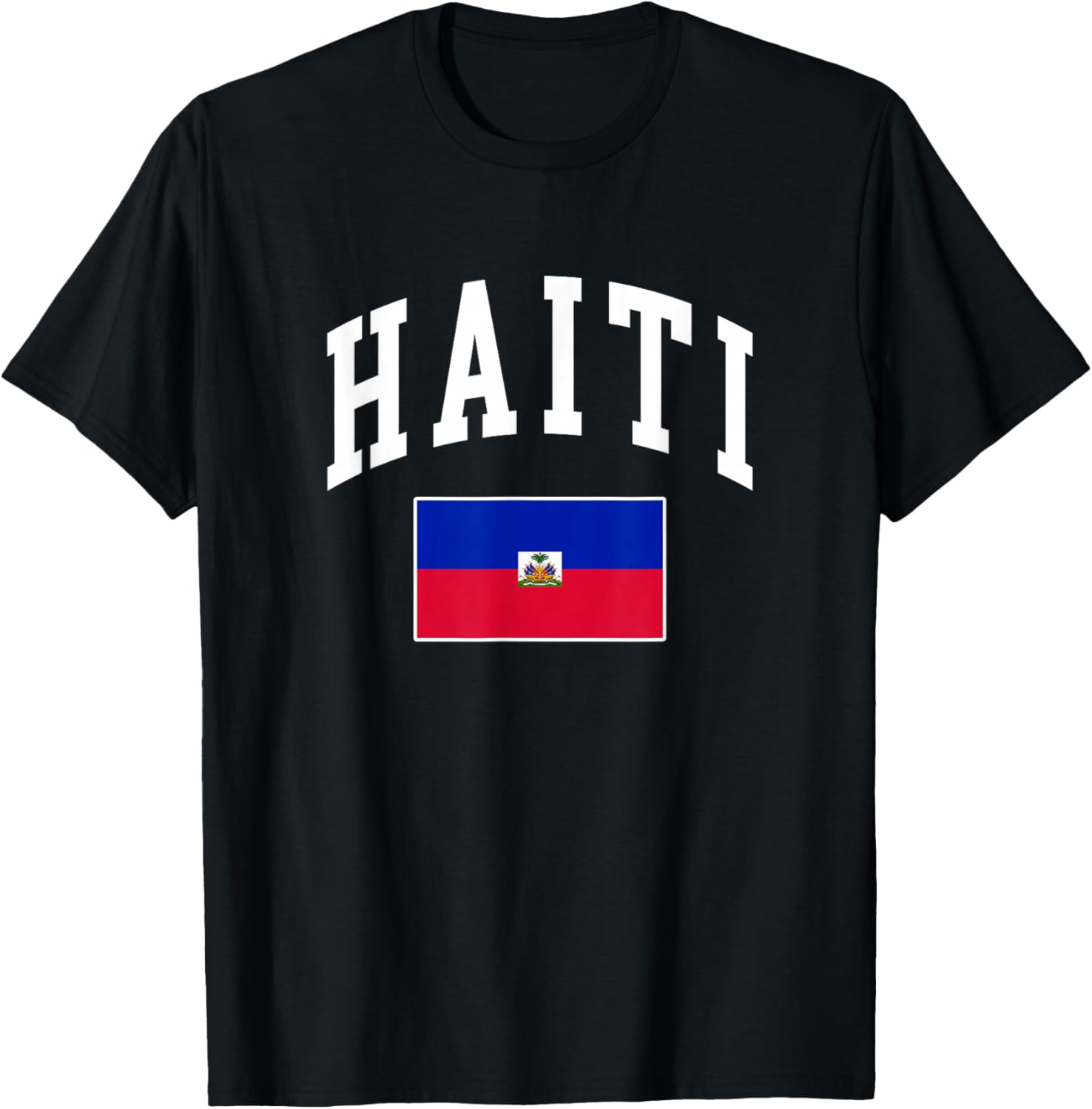 Haiti Haitian Flag Retro Vintage Classic Graphic T-Shirt - T-Shirt | Black