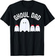 Ghoul Dad, Halloween Daddy Ghost Father of Three Girls T-Shirt - T-Shirt | Black