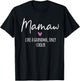 Mamaw Like A Grandma Only Cooler Heart Mother's Day Mamaw T-Shirt - T-Shirt | Black