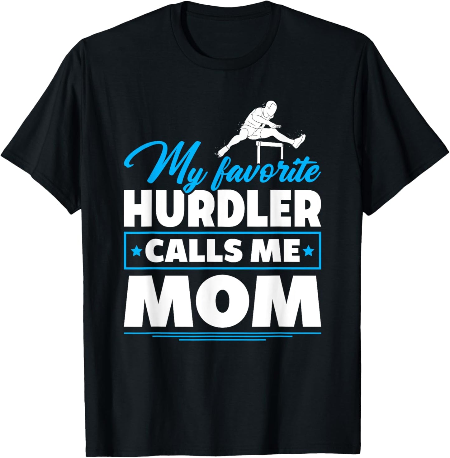 Hurdling Mom Hurdles Proud Track And Field Hurdler Mom T-Shirt - T-Shirt | Black