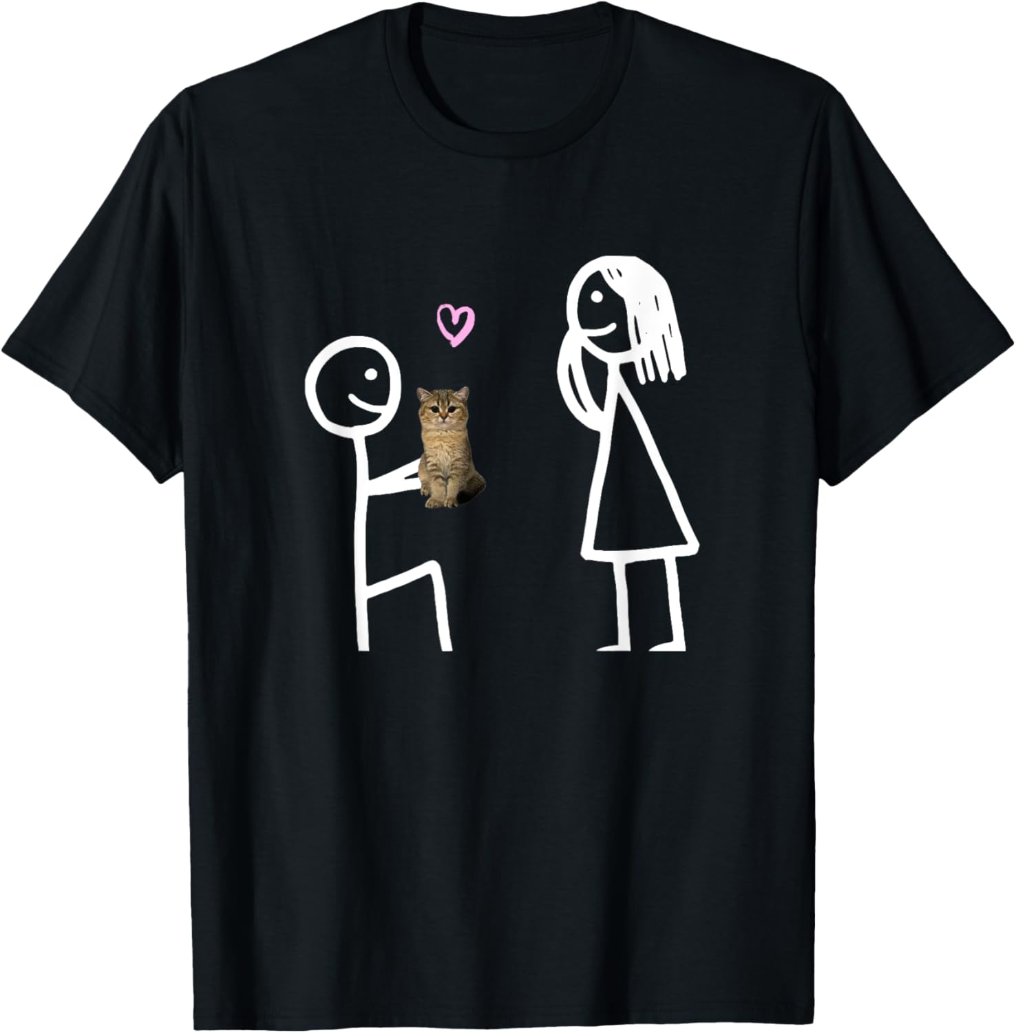 Funny wholesome cat meme Women Kids T-Shirt - T-Shirt | Black