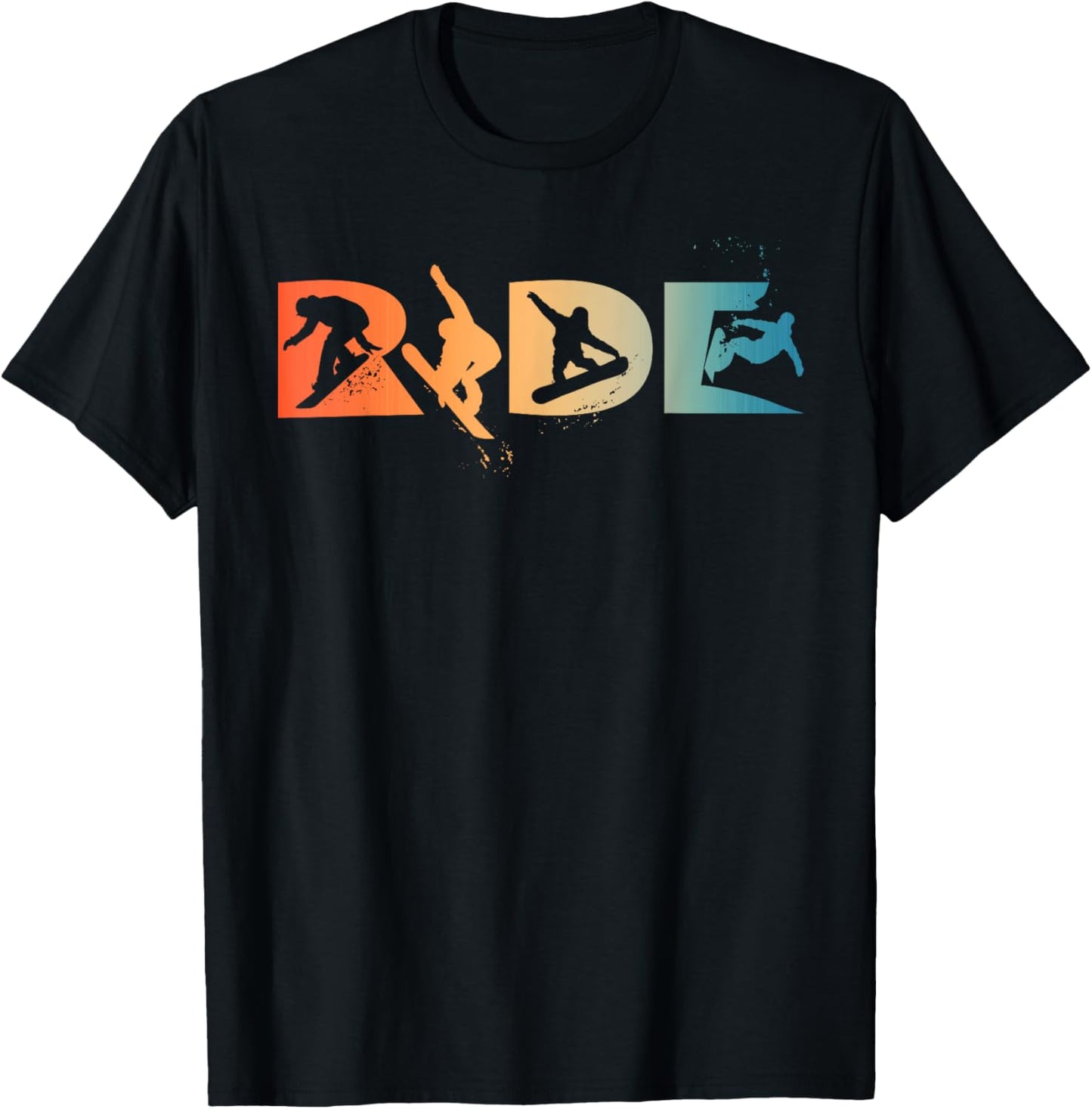 RIDE Snowboarding Funny Snowboard Snowboarder Gift Men Boys T-Shirt - T-Shirt | Black