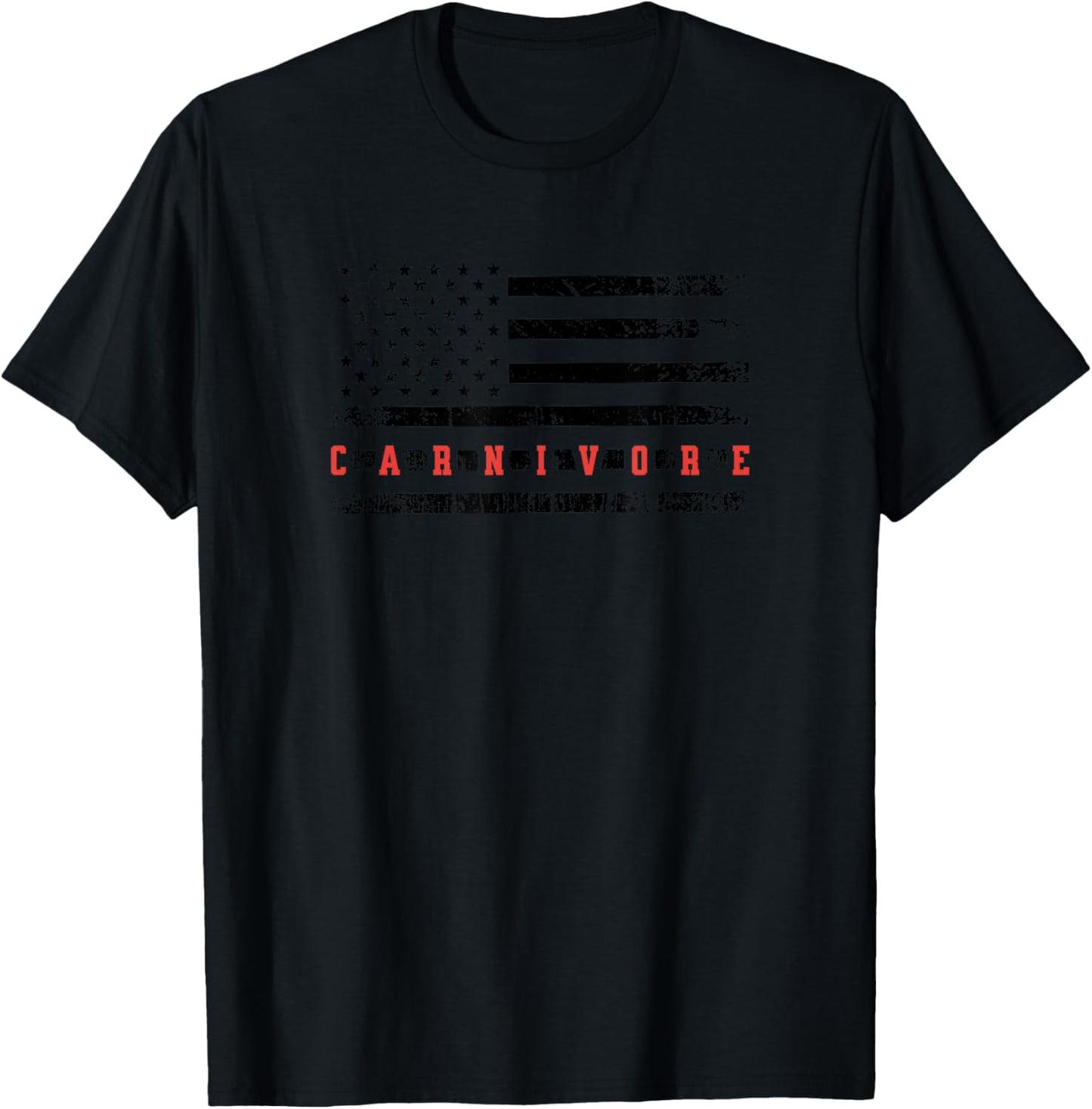 Carnivore American Flag Meat Eater Beef Lover Lion Diet Women Men T-Shirt - T-Shirt | Black