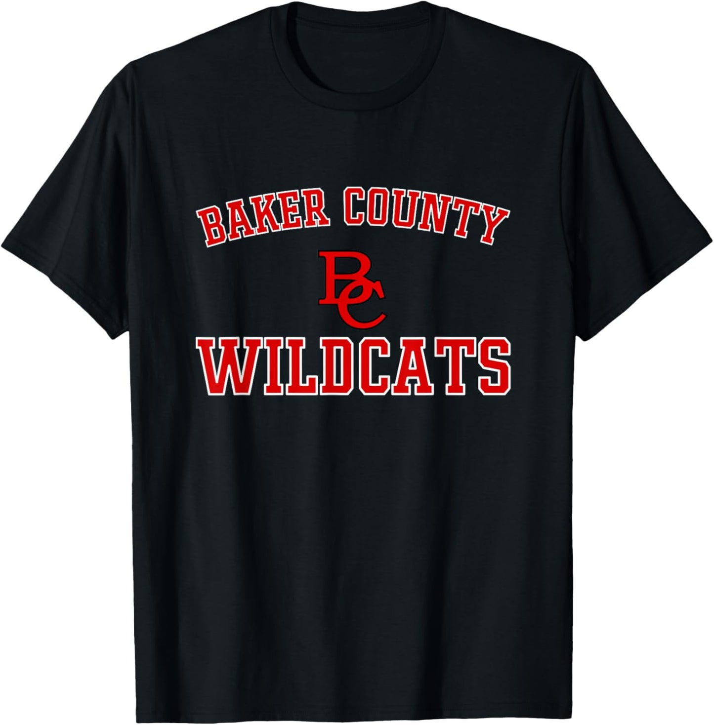 Baker County Wildcats Logo Varsity HS T-Shirt - T-Shirt | Black