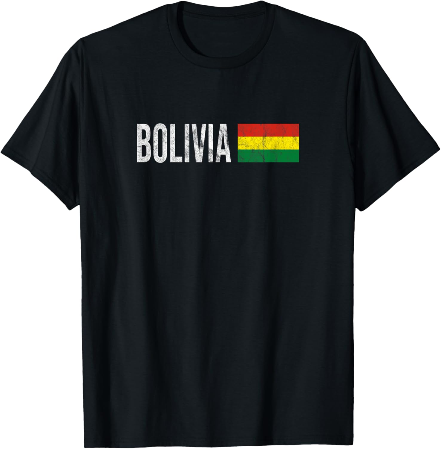 Bolivian Flag Souvenir - Retro Bolivia Design T-Shirt - T-Shirt | Black