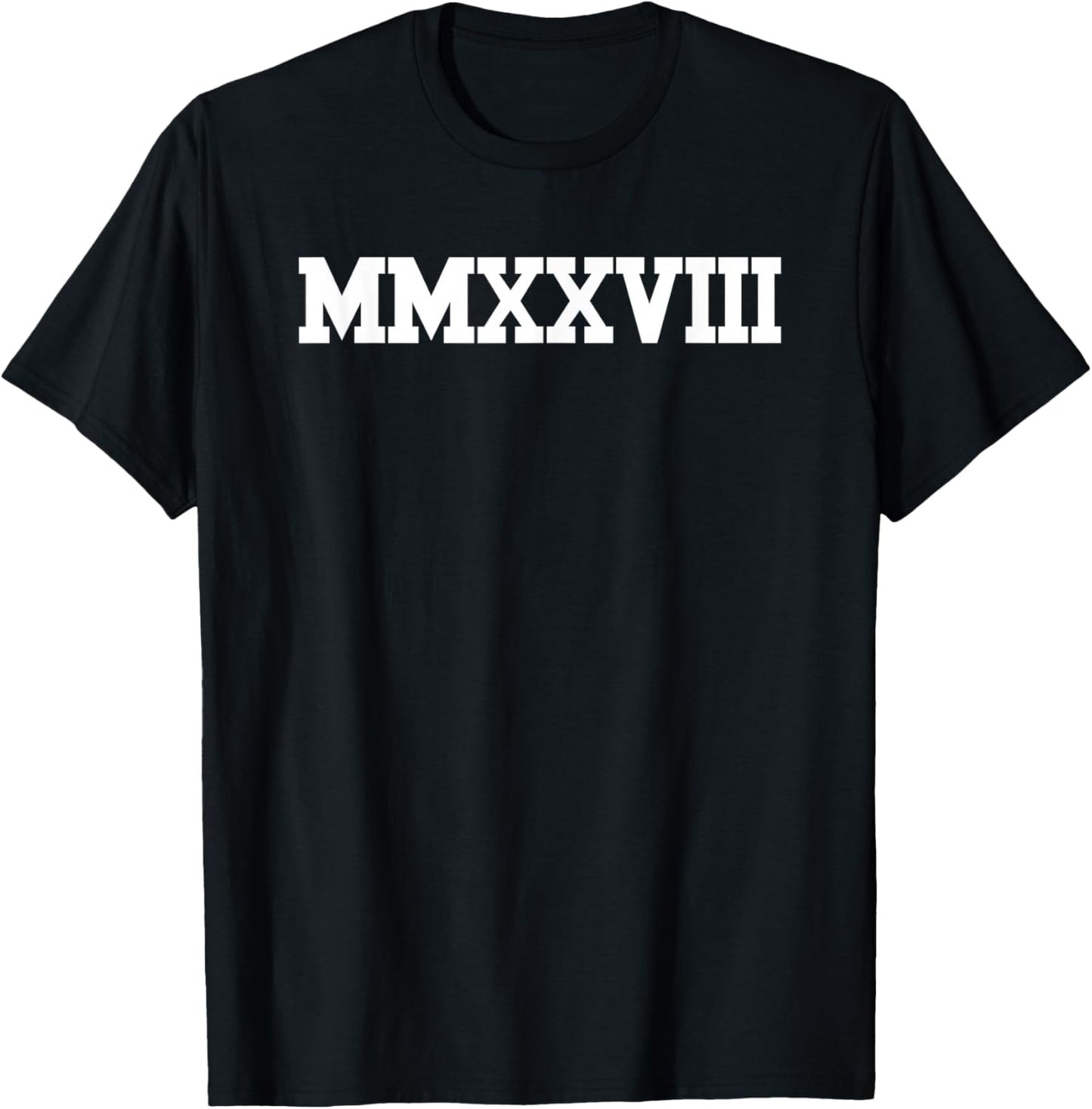 Class Of 2028 Senior Roman Numerals 2028 Graduation T-Shirt - T-Shirt | Black