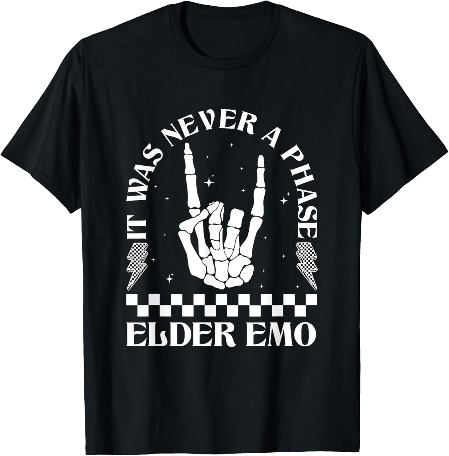 Vintage Elder Emo Club It was Never A Phase Goth Emo Music T-Shirt - T-Shirt | Black