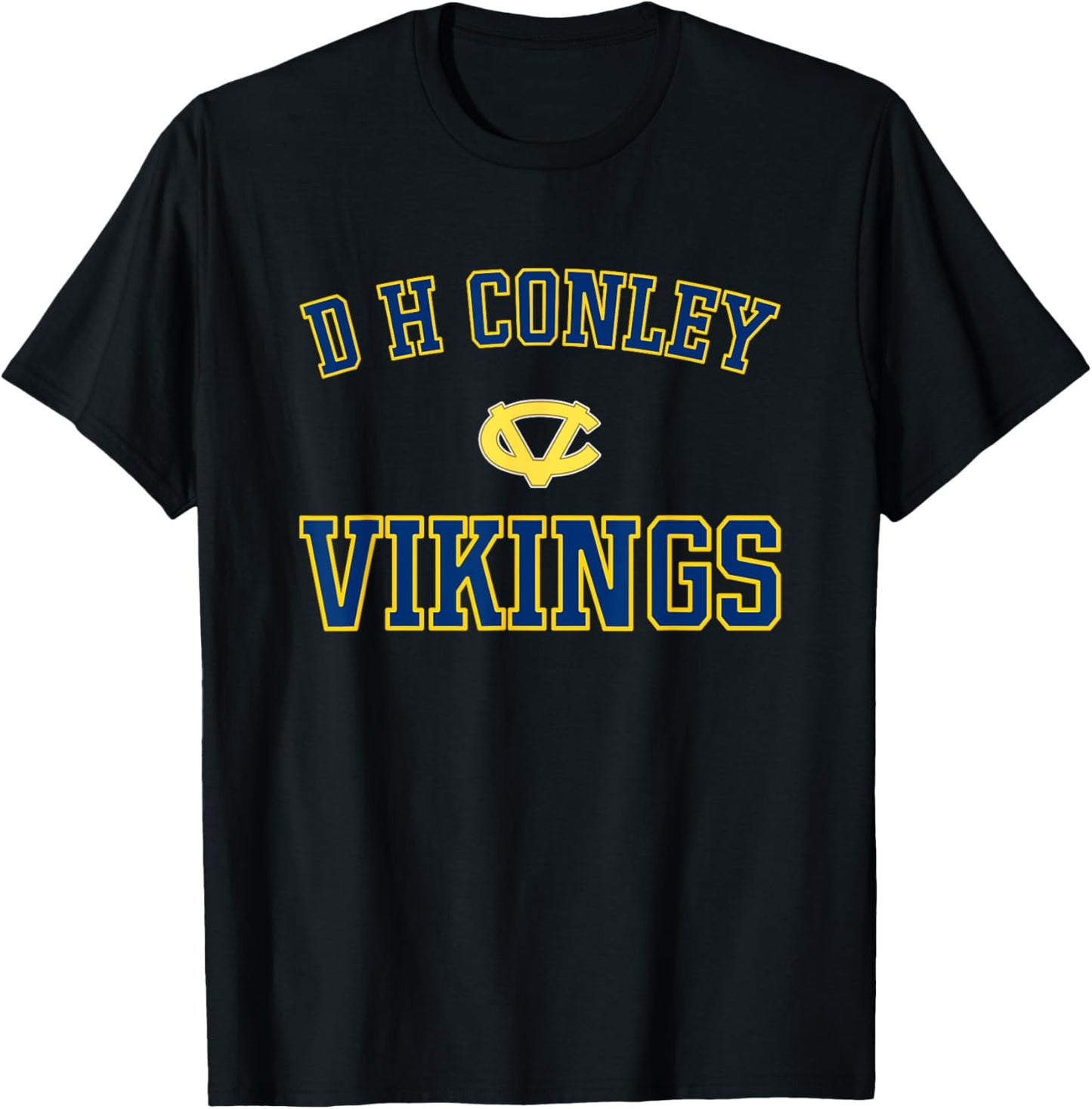 D H Conley Vikings Logo Varsity HS T-Shirt - T-Shirt | Black
