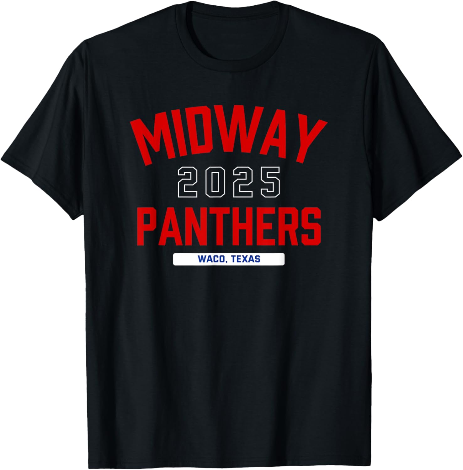 Midway Panthers Waco, Texas 2025 T-Shirt - T-Shirt | Black