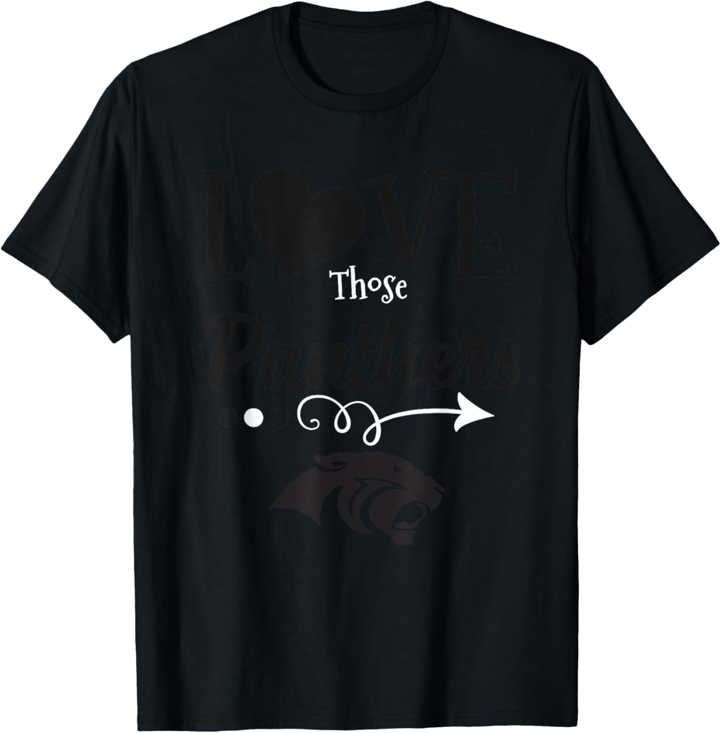 Cabot Panthers Logo Love Those HS T-Shirt - T-Shirt | Black