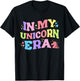 In My Unicorn Era Funny Retro Princess Girl Unicorn Creature T-Shirt - T-Shirt | Black