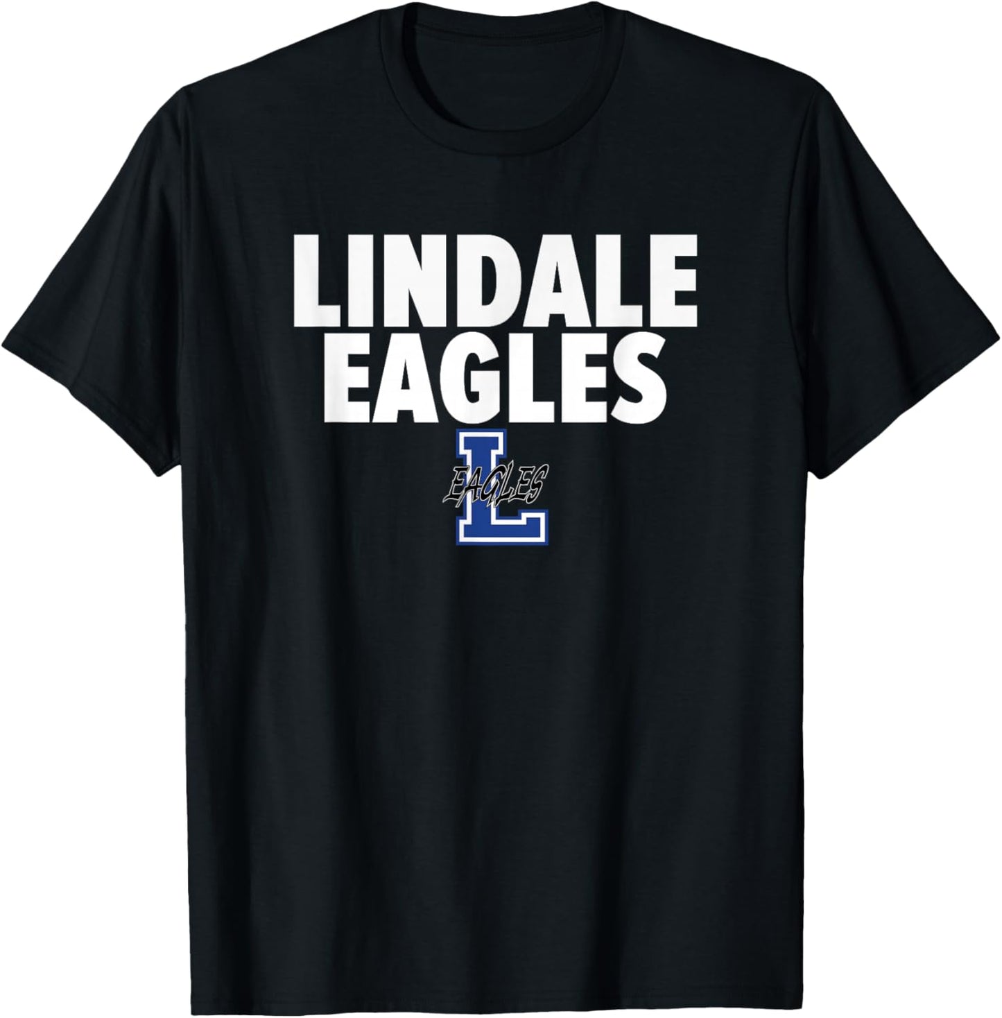Lindale Eagles Logo Bold HS T-Shirt - T-Shirt | Black
