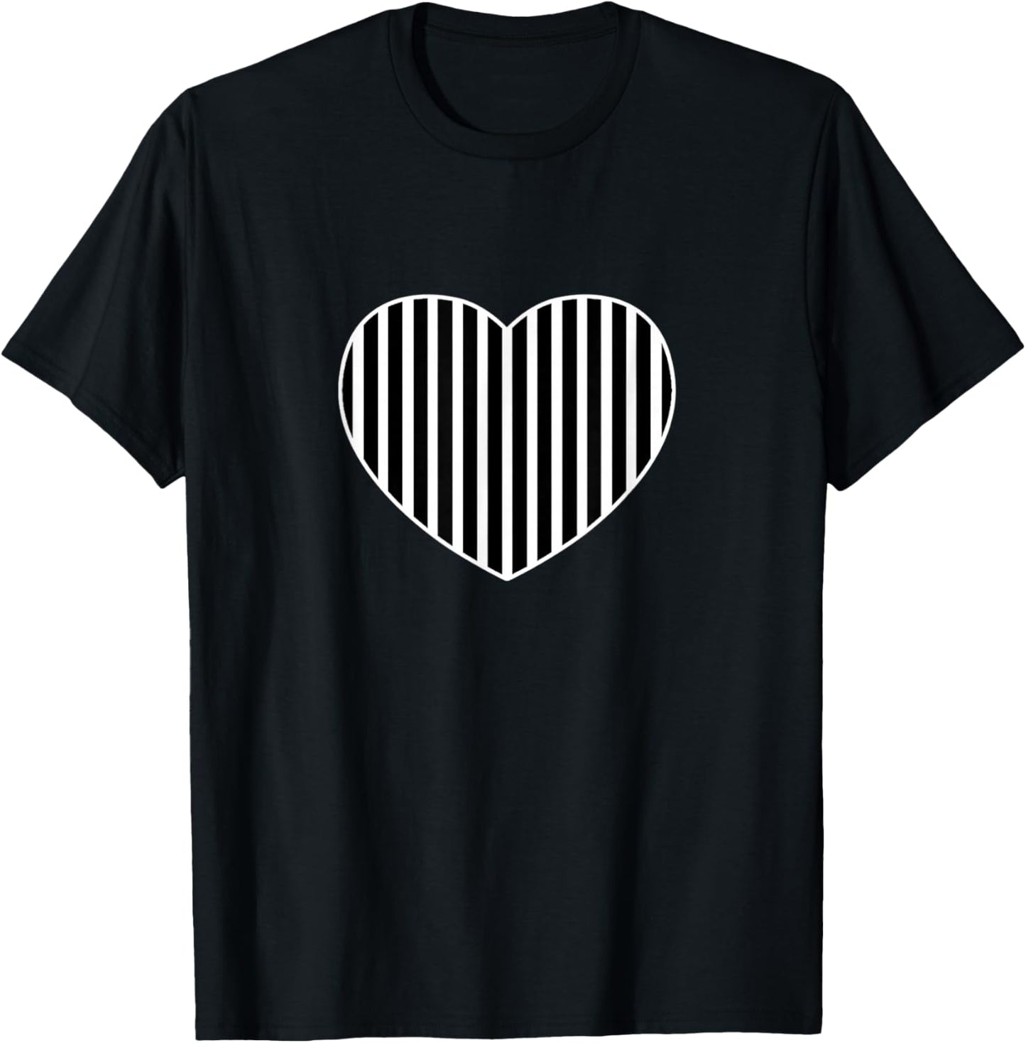 Black and White Striped Pattern Vertical Lines Minimalist T-Shirt - T-Shirt | Black