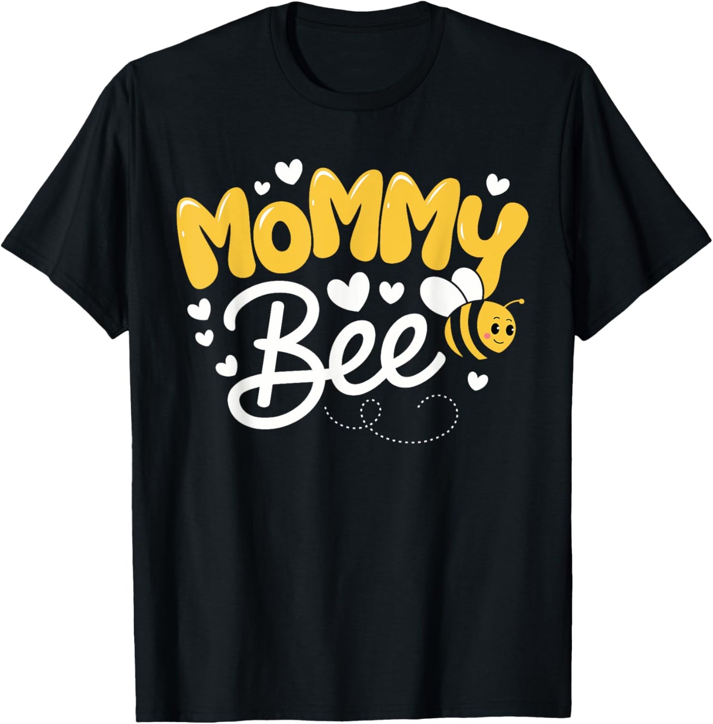 Mommy Bee Family Matching Beekeeper Mom Mama Bees Lover T-Shirt - T-Shirt | Black
