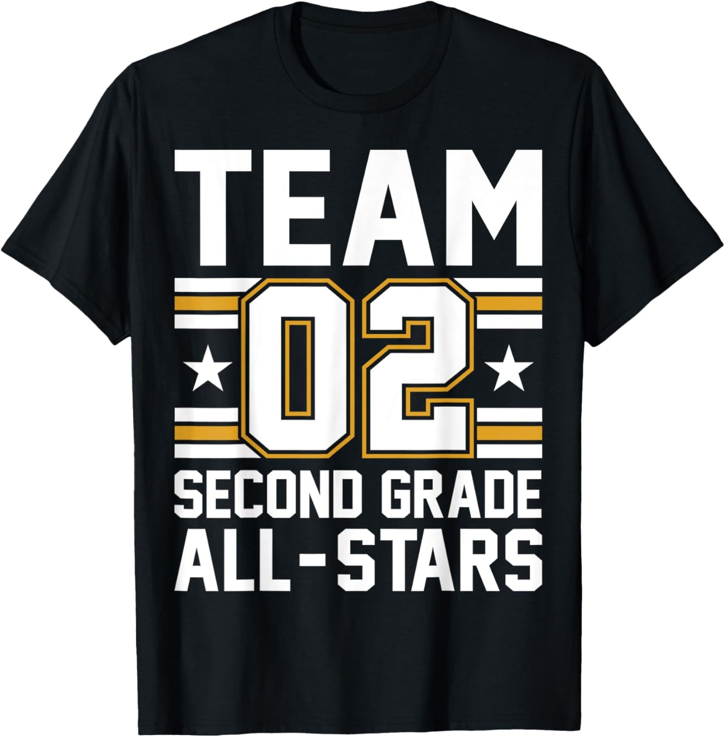 Kids Sports 02 Team Second Grade 2nd Grade All Stars Jersey T-Shirt - T-Shirt | Black